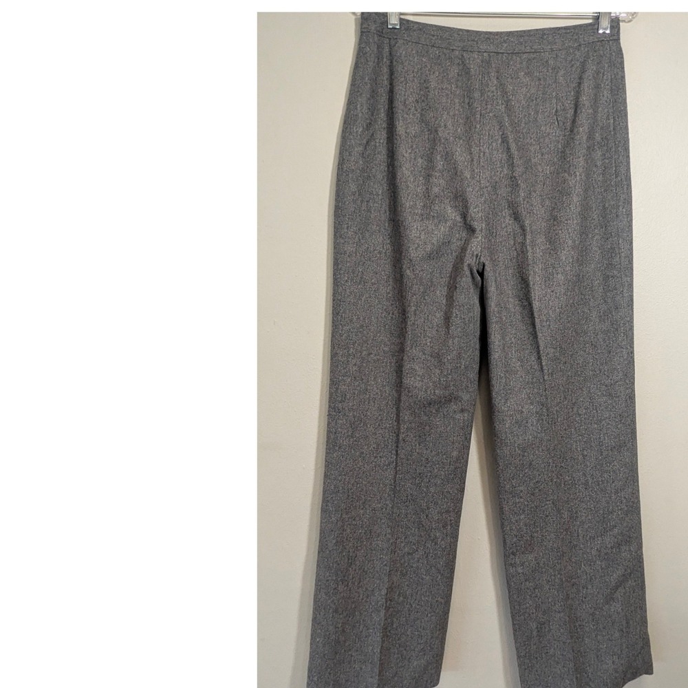 Vintage Evan-Picone Womens 14 Gray Wool Dress Pants USA ILGWU Trousers